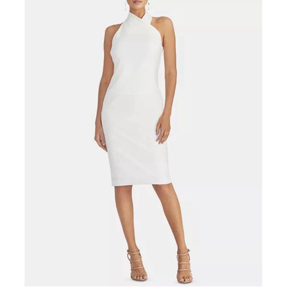 RACHEL Rachel Roy Sleeveless Halter Sheath Dress White Size Small NWOT
